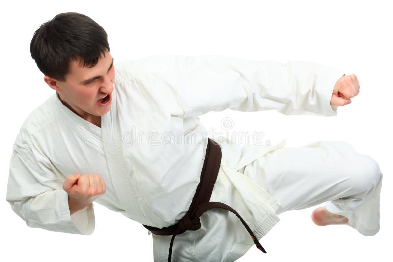 Powerful kick stock photo. Image of biceps, bellicose - 9299844