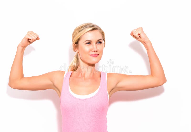 Powerful young fit woman stock photo Powerful young fit woman stock photo