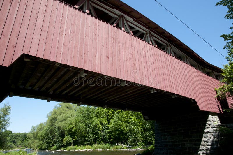 Powerscourt Covered Bridge Quebec Canada Stock Image Image of