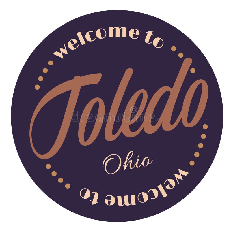 Powitanie Toledo Ohio royalty ilustracja Powitanie Toledo Ohio royalty ilustracja