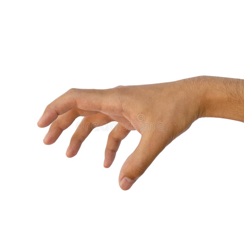 Poziție masculină de prindere a mâinilor stock images