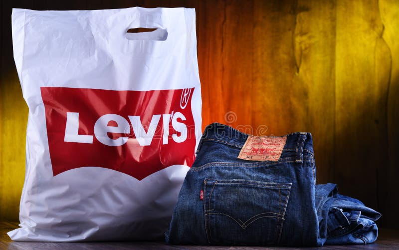 Original Levi`s Shoping Bag Editorial Stock Photo - Image of original,  denim: 157511288