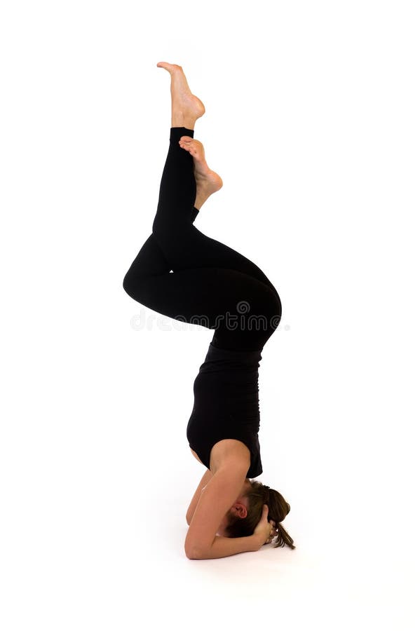 Woman doing yoga pose. Isolated on white background. Woman doing yoga pose. Isolated on white background.