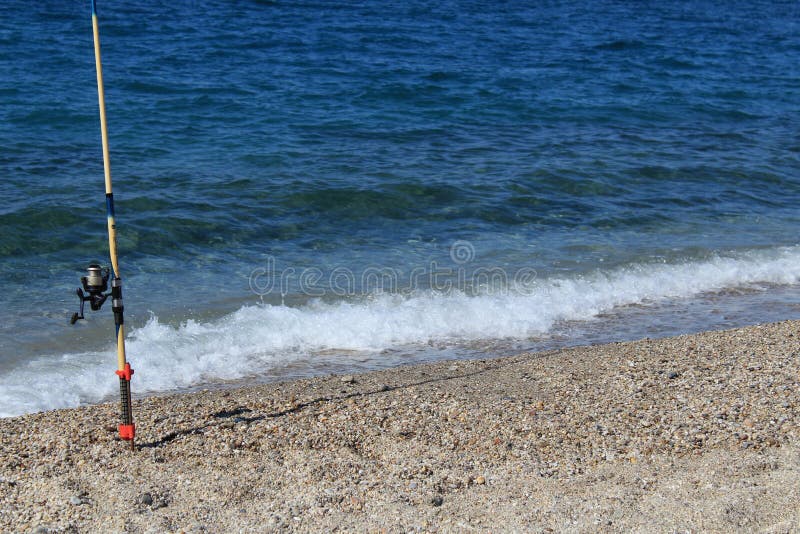 Połowu dzień na plaży zdjęcie stock Połowu dzień na plaży zdjęcie stock