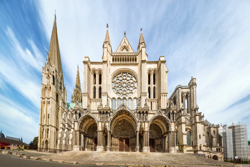 Południowa strona Chartres katedra obrazy stock Południowa strona Chartres katedra obrazy stock