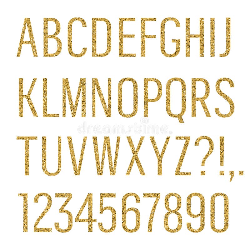 Połyskiwać listy Przesmyk sans serif chrzcielnica Łaciński uppercase, liczby, interpunkcje odizolowywać na białym tle wektor royalty ilustracja Połyskiwać listy Przesmyk sans serif chrzcielnica Łaciński uppercase, liczby, interpunkcje odizolowywać na białym tle wektor royalty ilustracja