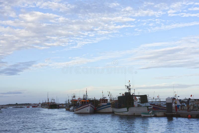 Połów flota w Tavira obraz stock Połów flota w Tavira obraz stock