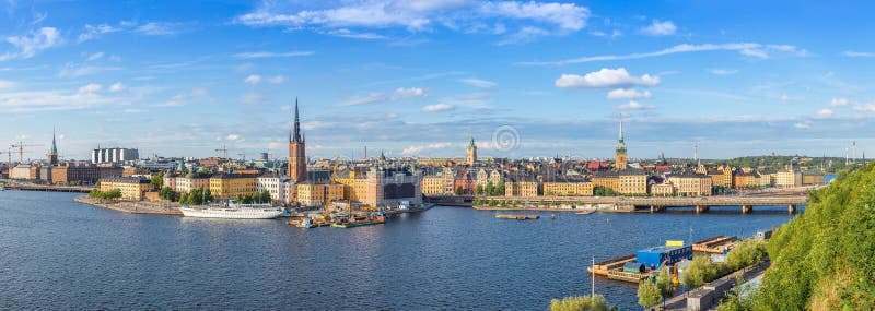 Ppanorama de la ciudad vieja (Gamla Stan) en Estocolmo, Suecia imagen de archivo libre de regalías Ppanorama de la ciudad vieja (Gamla Stan) en Estocolmo, Suecia imagen de archivo libre de regalías