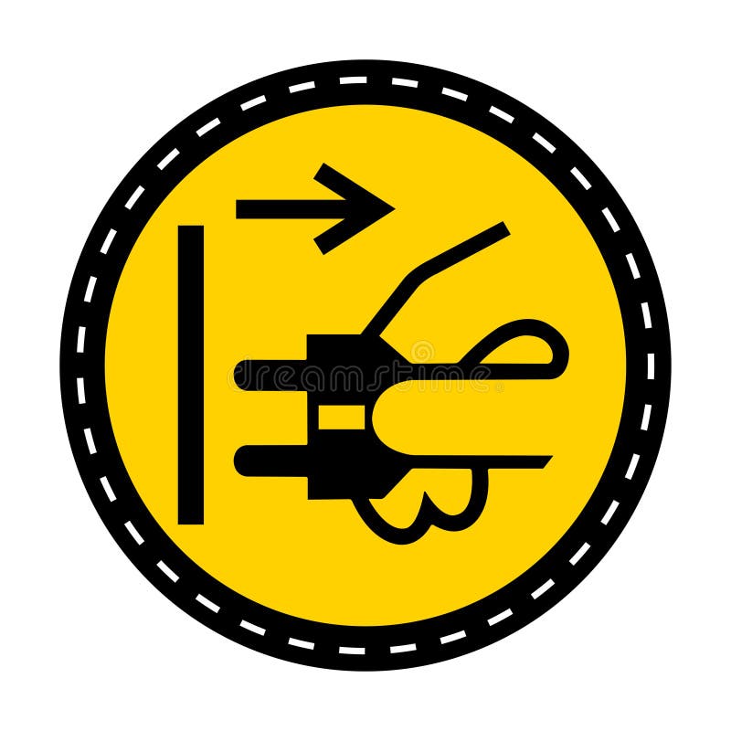 PPE Icon.Disconnect Mains Plug from Electrical Outlet Symbol Sign