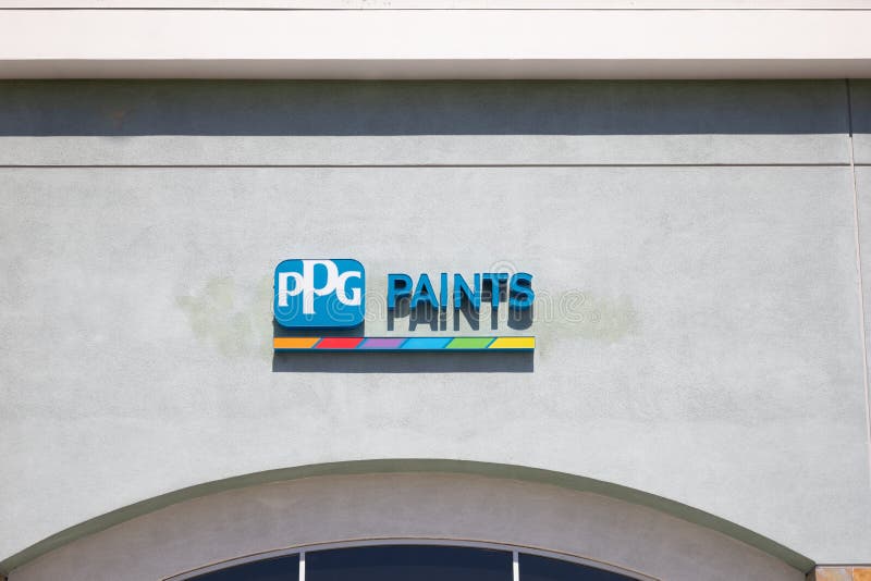 PPG Paints store sign editorial photography. Image of design 156226522