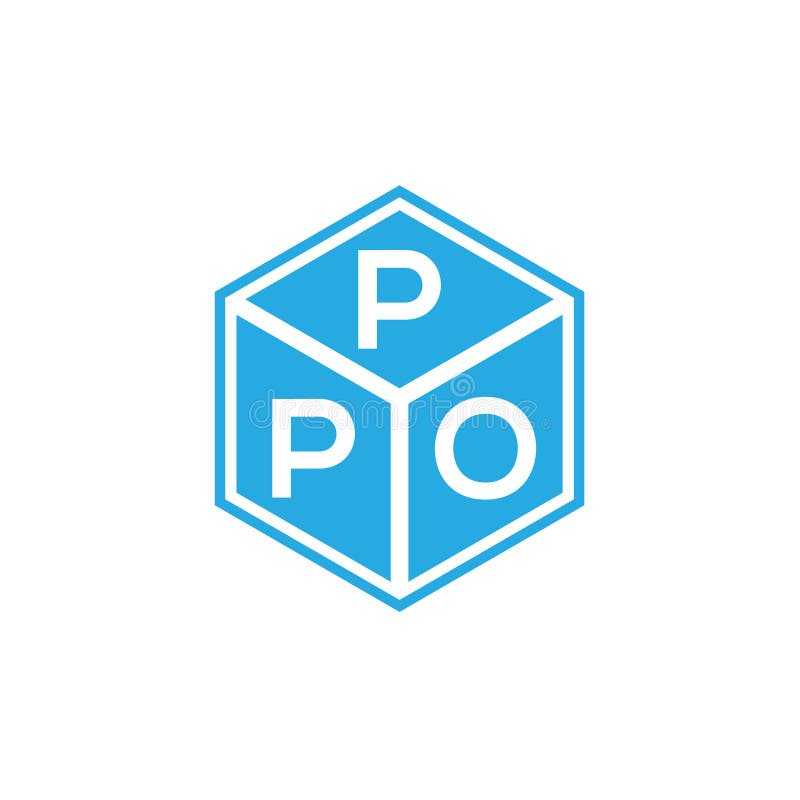 PPO Letter Logo Design on Black Background. PPO Creative Initials