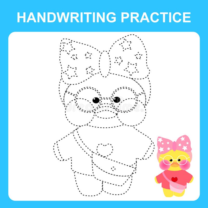 Práctica De Escritura a Mano. Dibujar Líneas Y Colorear El Gato