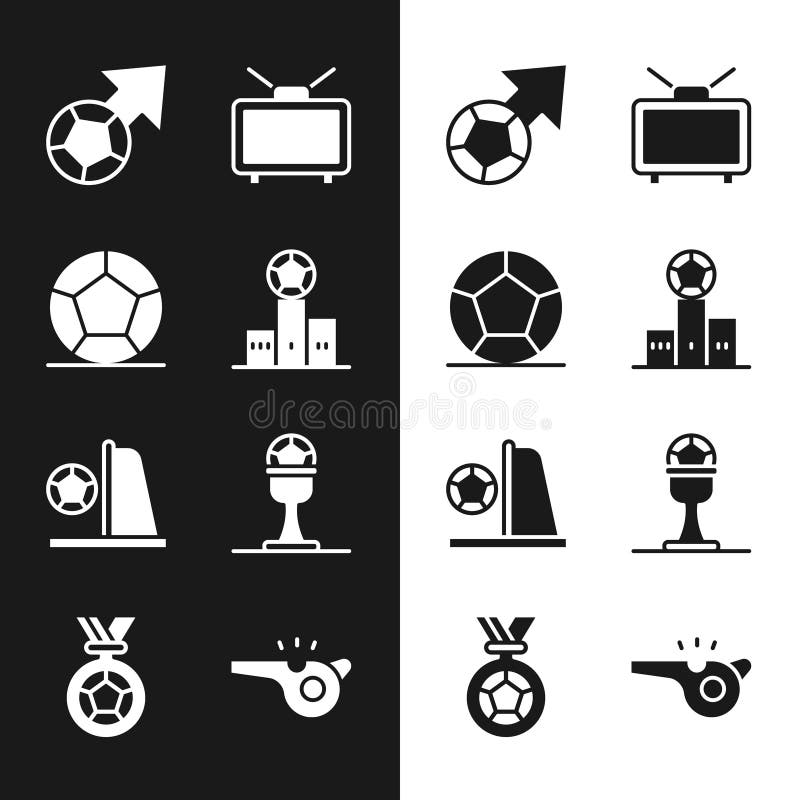 Bola de futebol no monitor da tv - ícones de esportes grátis