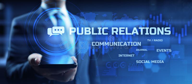 PR Public Relations Management Affärskommunikation fotografering för bildbyråer