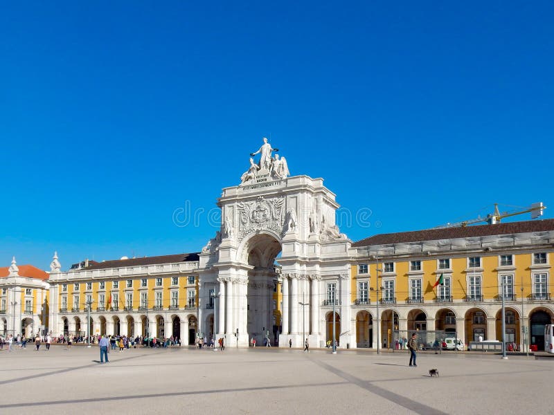 The Praca do Comercio Commerce Square royalty free stock image The Praca do Comercio Commerce Square royalty free stock image