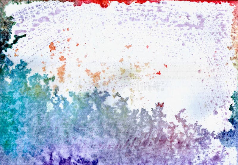 Prachtige, abstracte vlekken blauw, groen, turquoise witte en violette kleuren in hand geschilderde waterkleurachtergrond royalty-vrije illustratie Prachtige, abstracte vlekken blauw, groen, turquoise witte en violette kleuren in hand geschilderde waterkleurachtergrond royalty-vrije illustratie