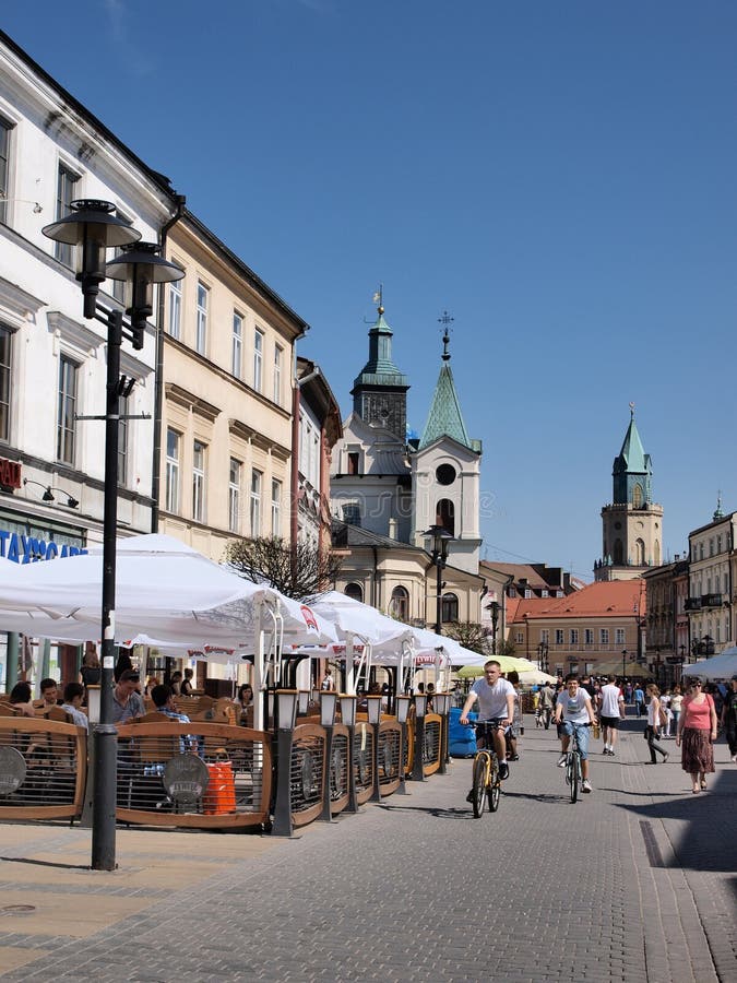 Boulevard, Lublin, Polen lizenzfreie stockfotografie