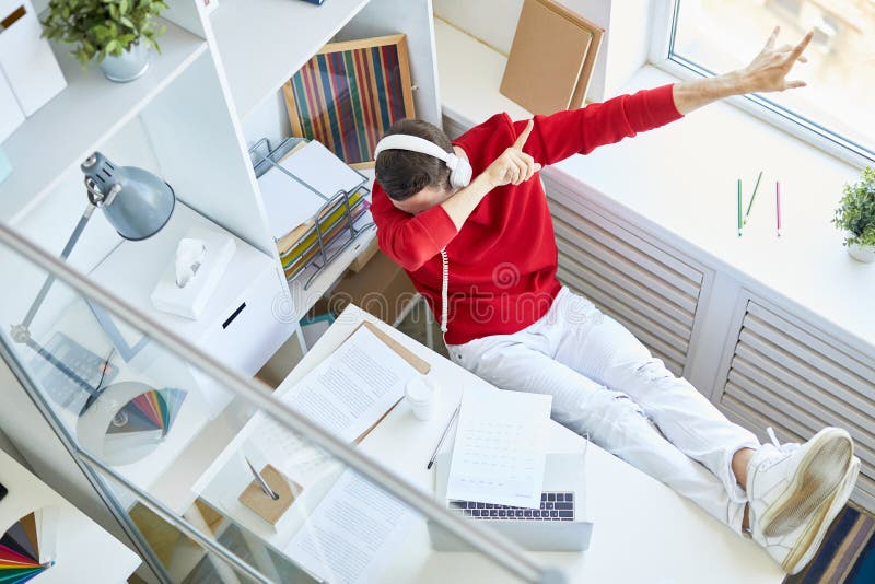 Pracować z muzyką zdjęcia stock Pracować z muzyką zdjęcia stock