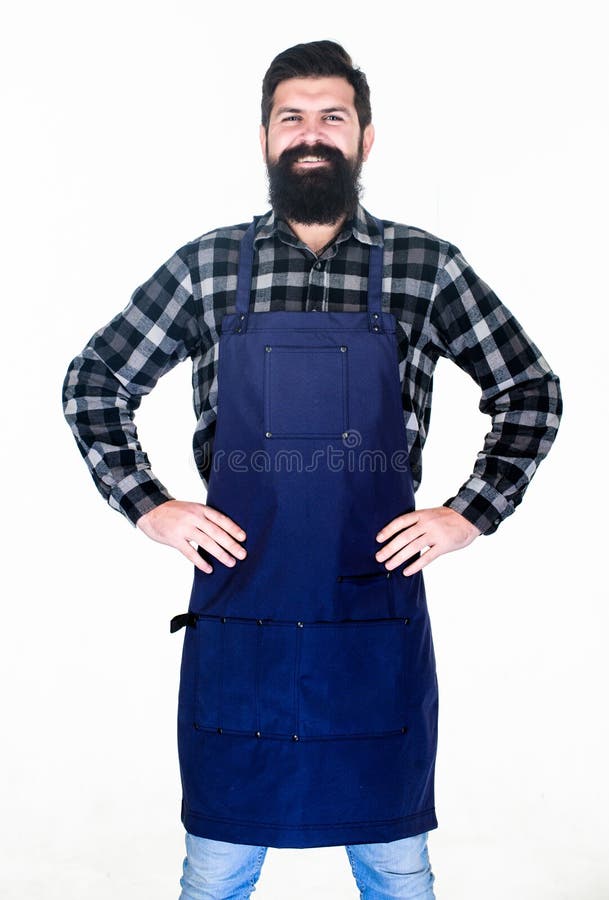 For A Practical And Confident Chef Bearded Man Cook In Kitchen Apron Grill Cook Isolated On 