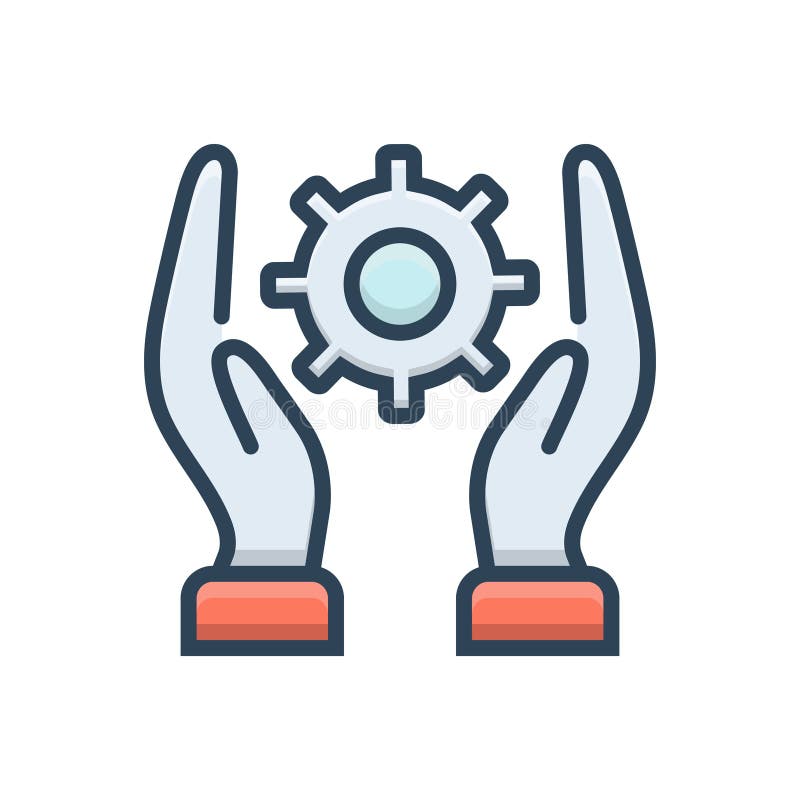 Color illustration icon for Practical, earthly and minded royalty free illustration