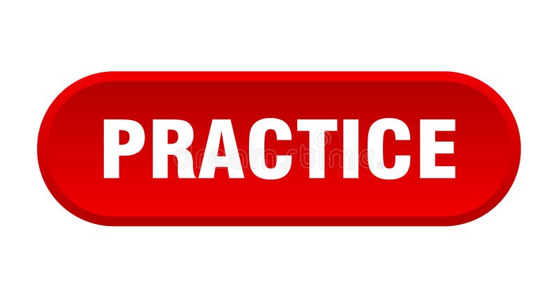 Practice button royalty free illustration
