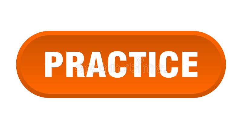 Practice button stock illustration