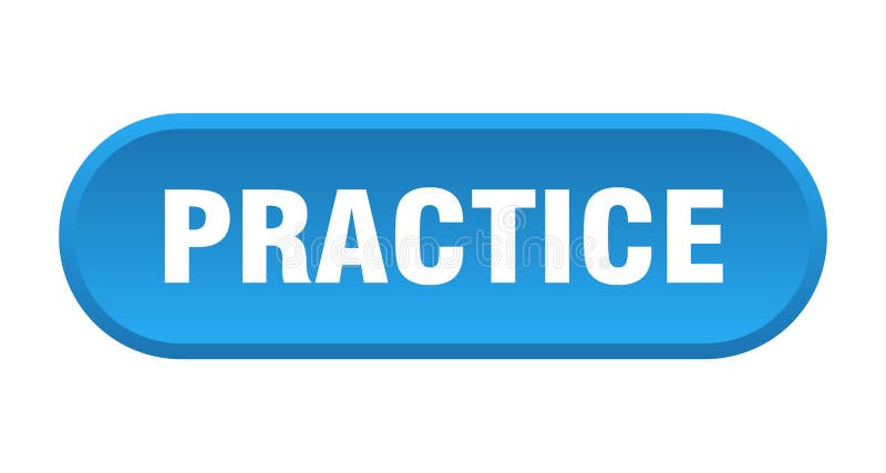 Practice button vector illustration