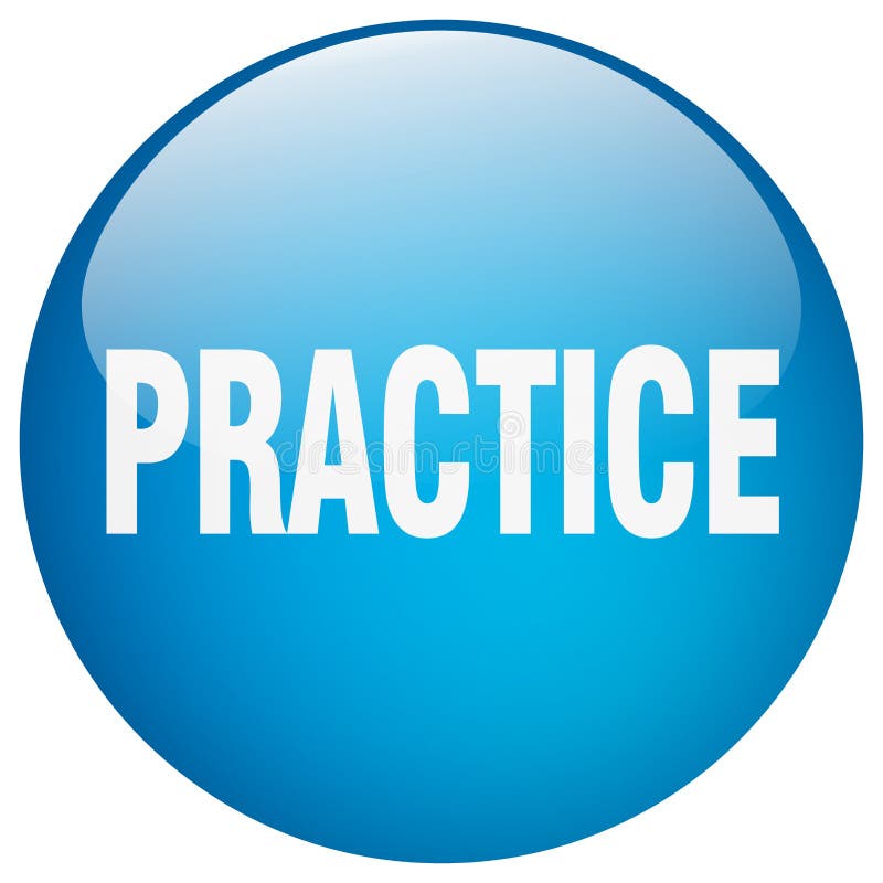 Practice button. practice round button isolated on white background. practice