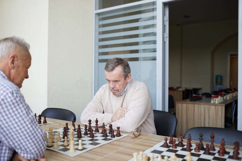 Friendly Games at a Local Chess Club Stock Photo - Alamy