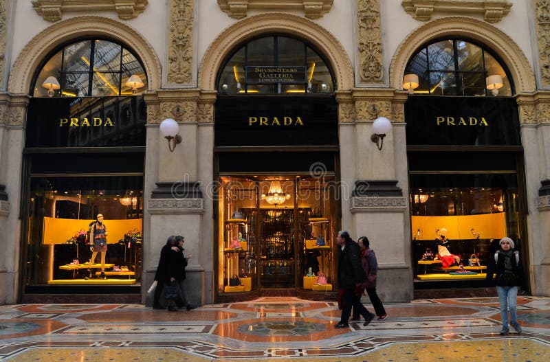 MADE IN ITALY: Prada Boutique In Milan. Window Shopping Editorial Stock ...
