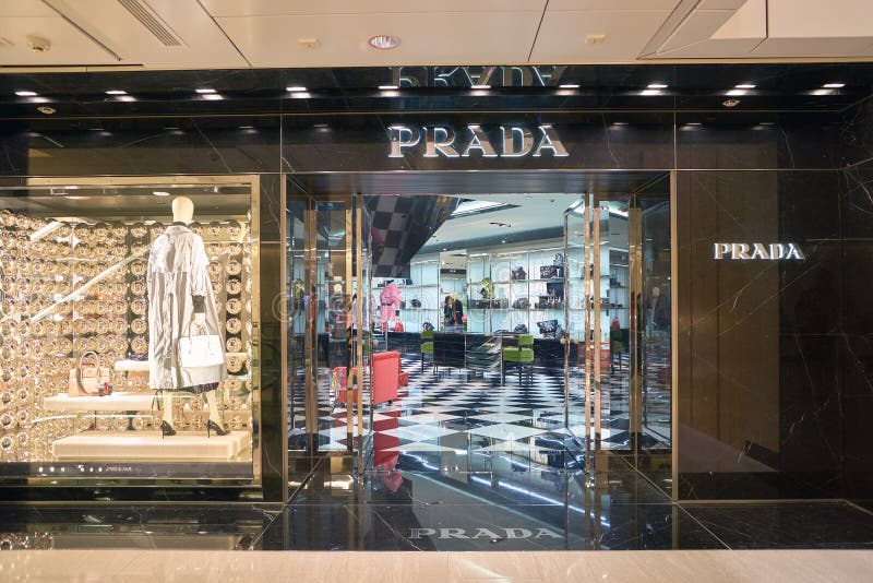 Prada store editorial stock photo. Image of wall, brand - 174372863