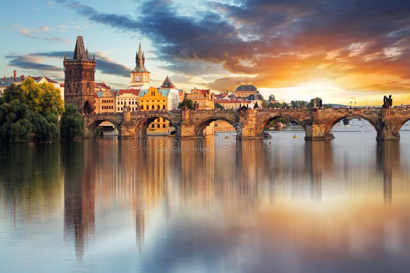 Praga, Charles most -, republika czech