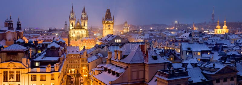 Praga en invierno imágenes de archivo libres de regalías Praga en invierno imágenes de archivo libres de regalías