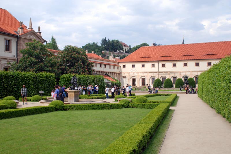 Praga, representante checo: Jardines del palacio de Wallenstein fotografía de archivo Praga, representante checo: Jardines del palacio de Wallenstein fotografía de archivo