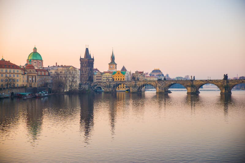 Praga, republika czech - Dopasowywa 25th 2018: Charles most obraz stock Praga, republika czech - Dopasowywa 25th 2018: Charles most obraz stock