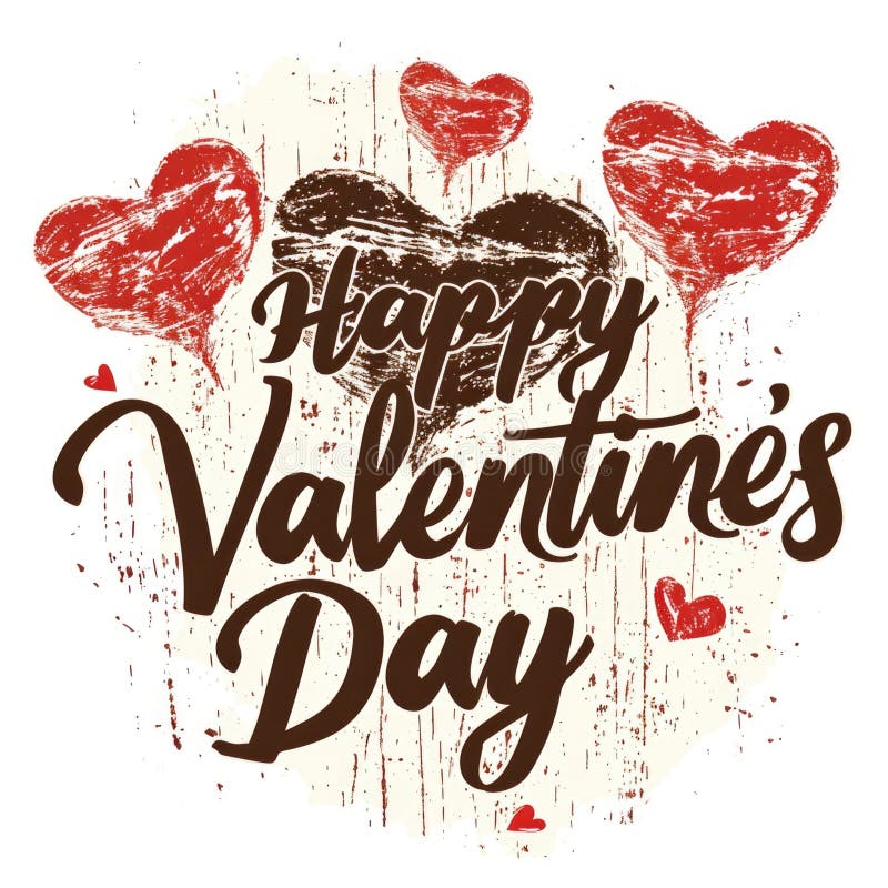 happy valentines day lettering , handwriting with hearts pragma AI generated. happy valentines day lettering , handwriting with hearts pragma AI generated