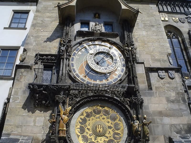 Prague Astronomical Clock in the Old Town of Prague Stock Image Image