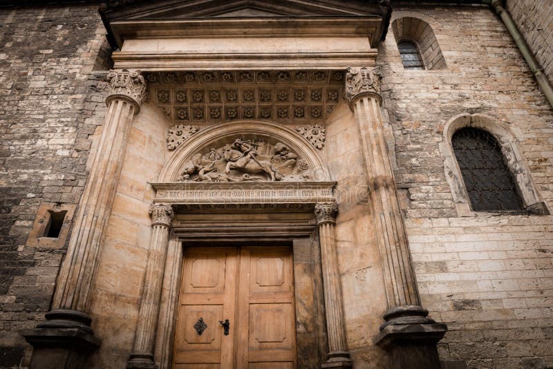Prague Castle - Gothic architecture of st. Vitus cathedral back door. Czech Republic stock images Prague Castle - Gothic architecture of st. Vitus cathedral back door. Czech Republic stock images