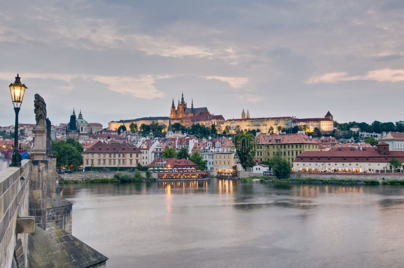 Prague Castle and Vltava River