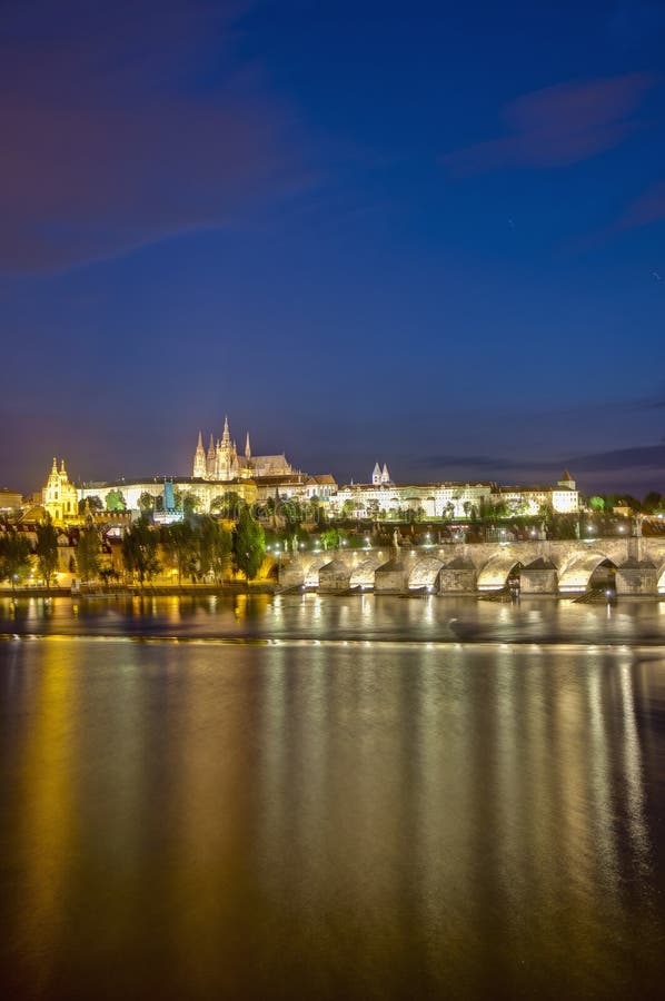 Prague Castle and Vltava River