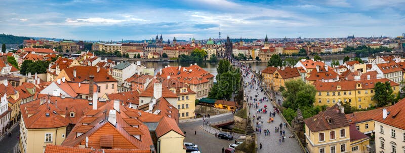 Prague city skyline panorama