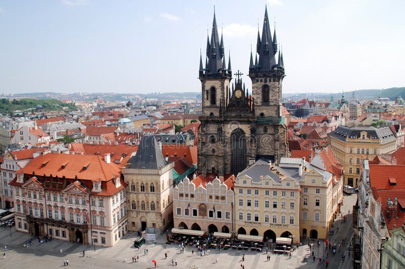 Prague, Czech Rep: Church of Our Lady Before Tyn royalty free stock images