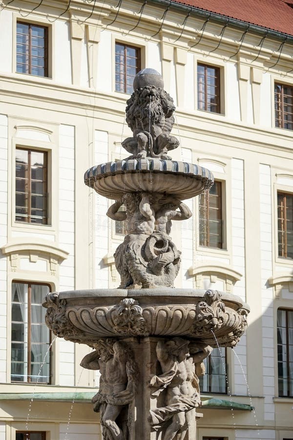 PRAGUE, CZECH REPUBLIC/EUROPE - SEPTEMBER 24 : Partial view of Kohls Fountain in the Castle area of Prague on September 24, 2014