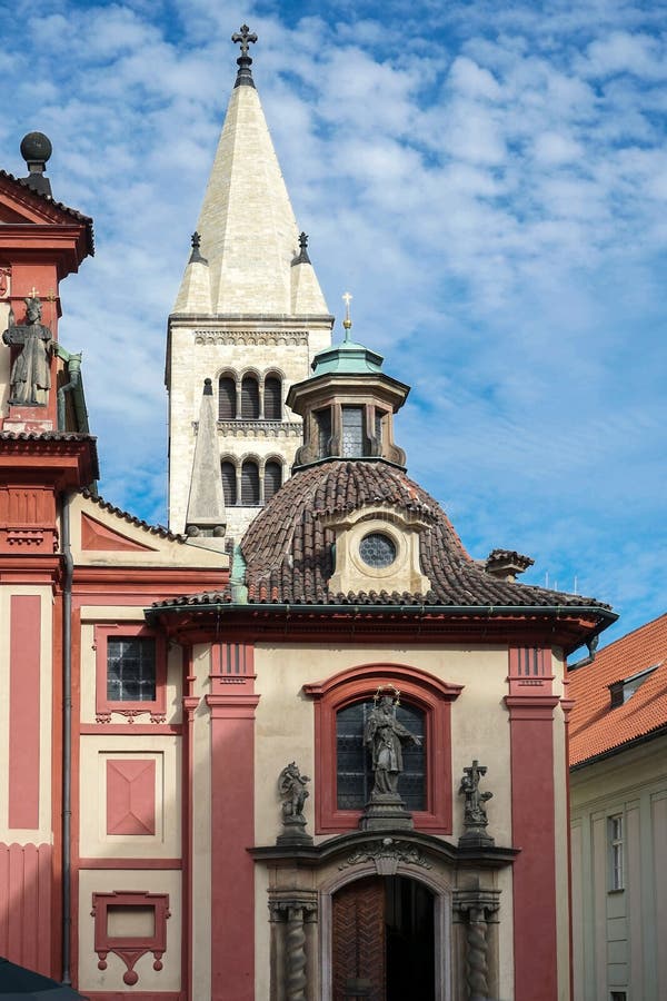 PRAGUE, CZECH REPUBLIC/EUROPE - SEPTEMBER 24 : The Saint George's Basilica in the Castle area of Prague on September 24, 2014