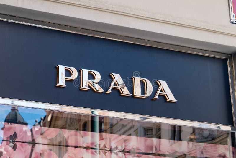 Logo of Prada an Italian Luxury Fashion House that Was Founded in 1913 by  Mario Prada Editorial Image - Image of july, italian: 203357210