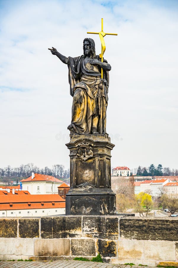 Prague Czech Republic March 19 2020 Statues Of