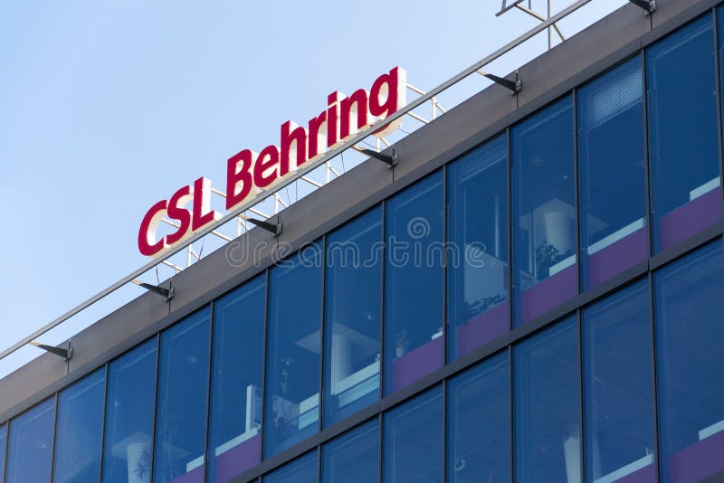 CSL Behring Biopharmaceutical Company Logo on Headquarters Building ...