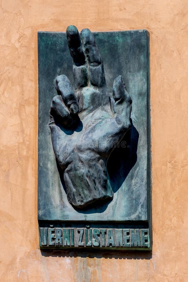 Prague / Czech Republic 04.03.2019: stone statue detail of human hand royalty free stock photography Prague / Czech Republic 04.03.2019: stone statue detail of human hand royalty free stock photography