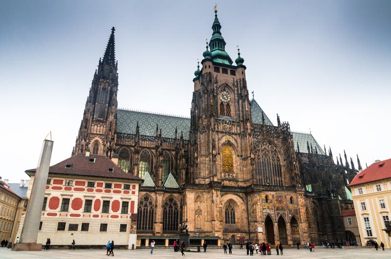 Prague domkyrka för St Vitus. Tjeckisk republik royaltyfria foton Prague domkyrka för St Vitus. Tjeckisk republik royaltyfria foton