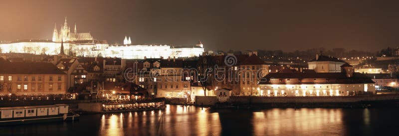 Prague at night